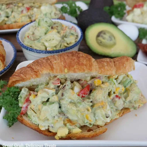 Avocado Salad Croissant Sandwiches
