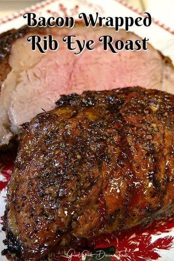 Assado de rib eye enrolado em bacon