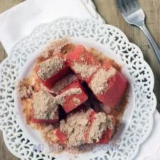Sandía con harina tostada