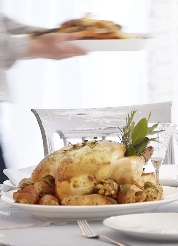 Mascarpone and herb-basted turkey
