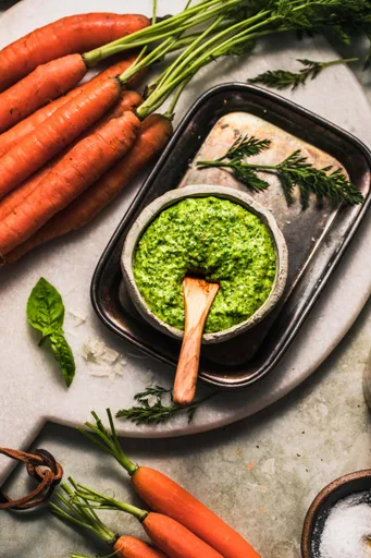 Carrot Top Pesto