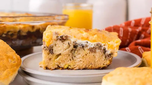 Biscuits and Gravy Breakfast Casserole