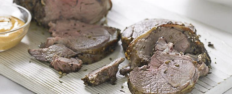 Slow-roasted lamb with smoked paprika aïoli