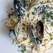 Pasta con mejillones (choritos)