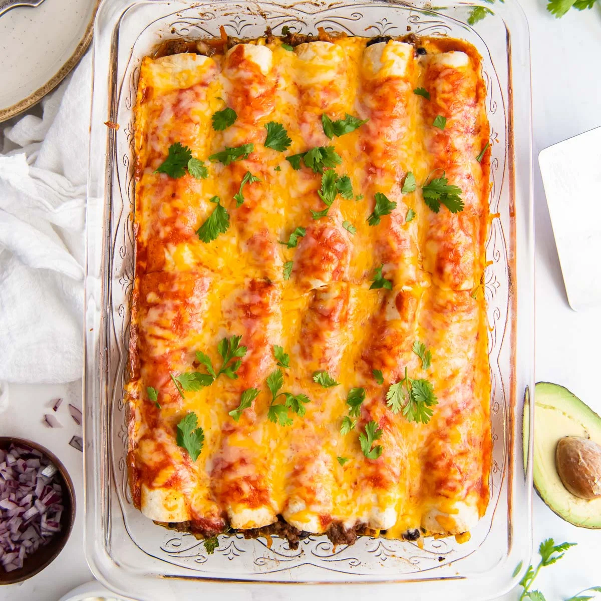 Receta de enchiladas de carne