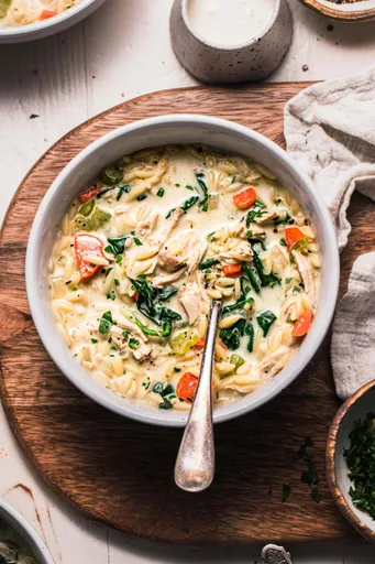 Creamy Chicken Orzo Soup