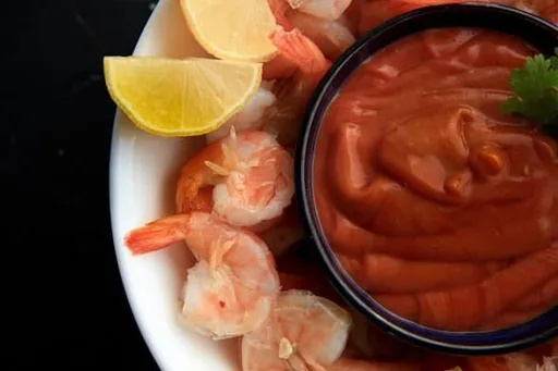 Gambas cocidas en cerveza para pelar y comer