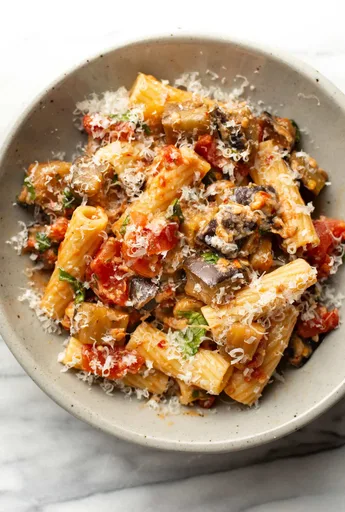 Spicy Eggplant Pasta