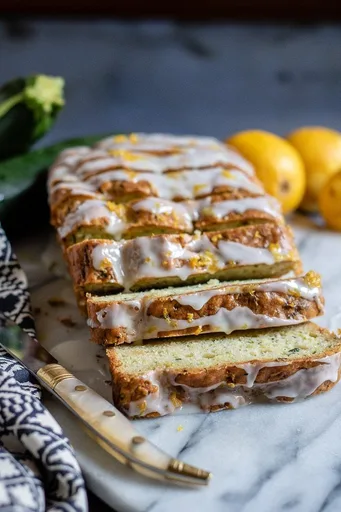 Bizcocho de calabacin con glaseado de limon