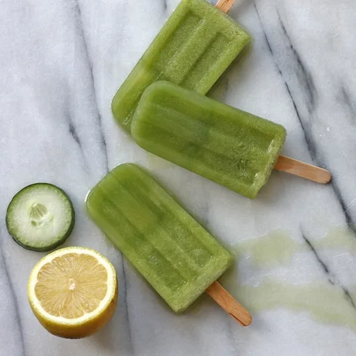 Lemon Cucumber Popsicles