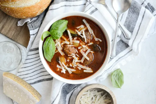 Slow Cooker Italian Meatball Vegetable Soup