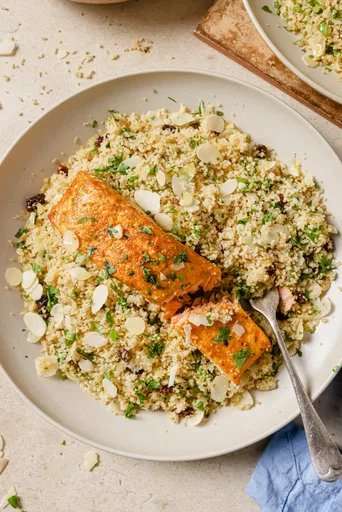 30-Minute Moroccan-Spiced Salmon and Couscous