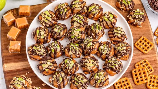 Caramel Apple Pretzel Bites