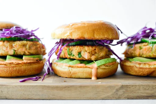 Spicy Salmon Burgers