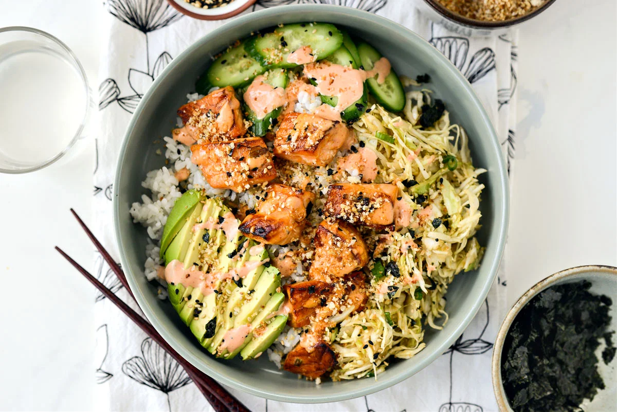 Spicy Salmon Maki Bowl
