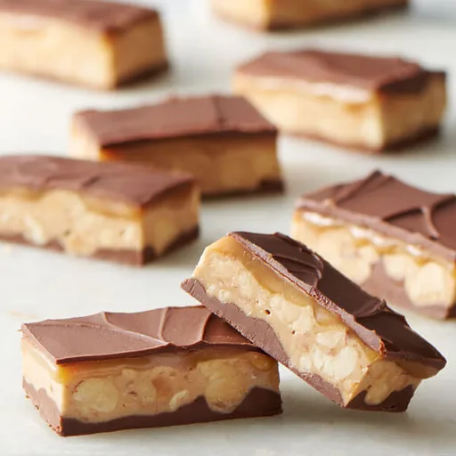 Peanut, Caramel and Chocolate Candy Bars