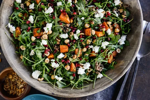 Sweet Potato Wild Rice and Arugula Salad