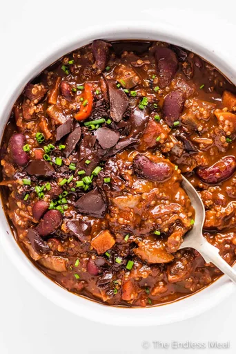 Vegetarian Chocolate Quinoa Chili Recipe