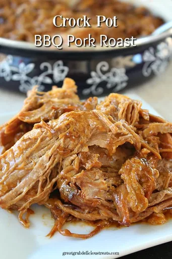 Asado de cerdo a la barbacoa en olla de cocción lenta