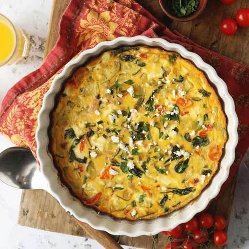 Frittata de Verduras con Queso de Cabra