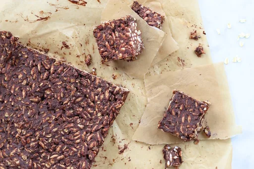 Barras de chocolate y cereal en 15 minutos