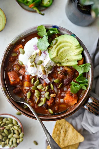 Chili Vegetariano de Calabaza
