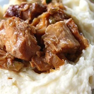 Crock Pot Pork with Mashed Potatoes