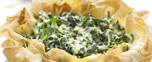 Spinach and fontina tart