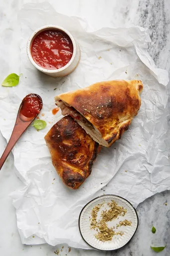 Calzone vegano en freidora de aire