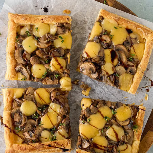 Tarta fácil de champiñones