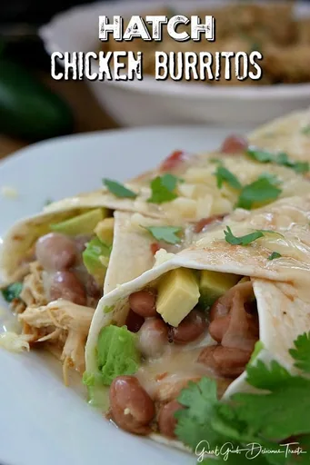 Hatch Chicken Burritos