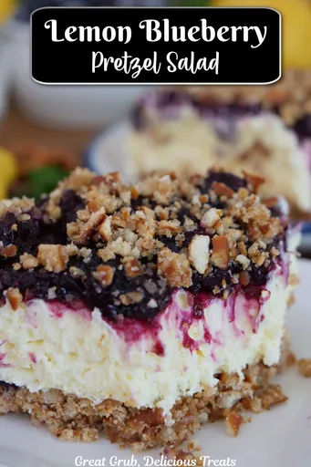 Lemon Blueberry Pretzel Salad