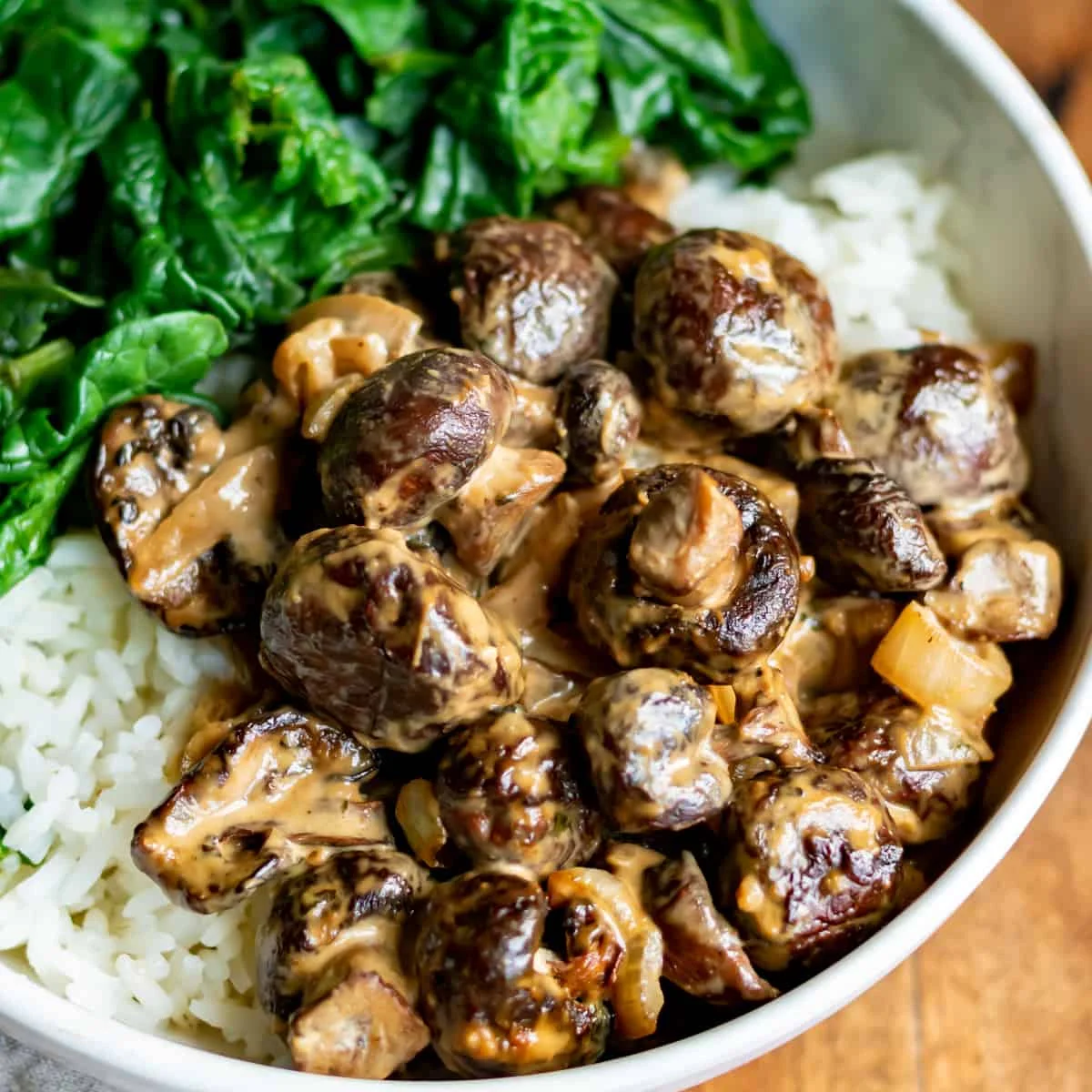 Creamy Miso Mushrooms