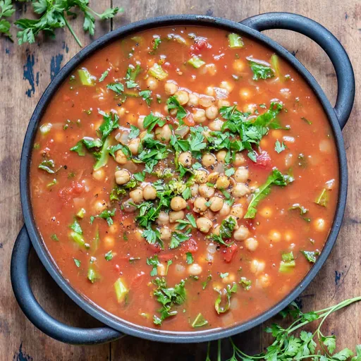 Sopa marroquí de garbanzos