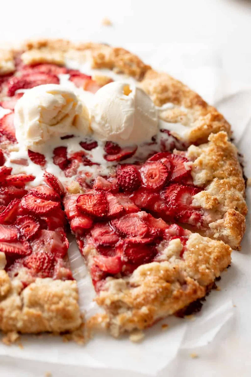 Rustic Strawberry Frangipane Galette with Flaky Crust