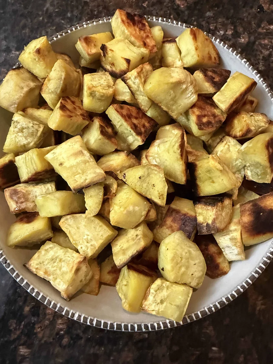 Oven Roasted White Sweet Potatoes