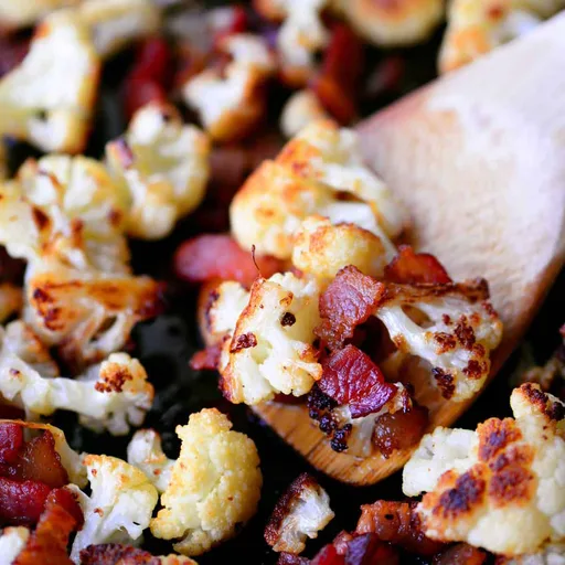 Coliflor asada con bacon