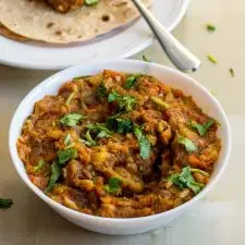 Baingan Bharta, Brinjal Bharta Recipe, Smoked Eggplant Curry