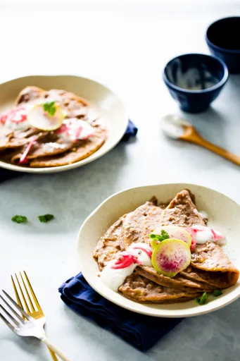 Receta de enfrijoladas veganas