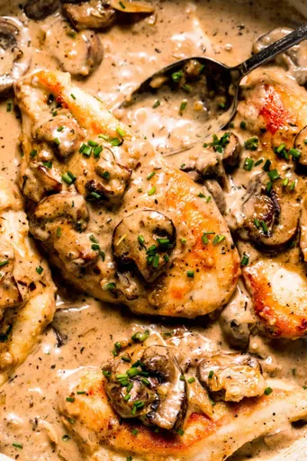 Salsa de setas para pollo