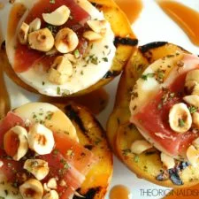 Grilled Peaches with Fresh Mozzarella & Prosciutto