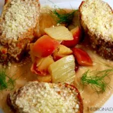 Solomillo de cerdo asado al parmesano