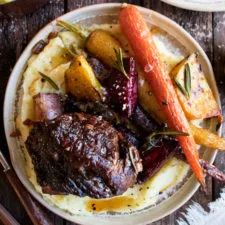 Braised Short Ribs with Roasted Root Vegetables