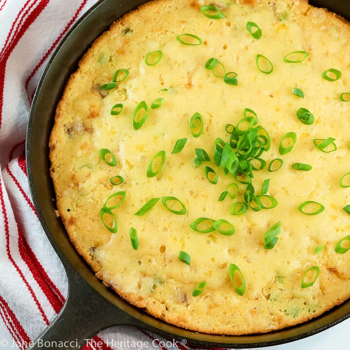 Ham and Cheese Skillet Cornbread (Gluten-Free)