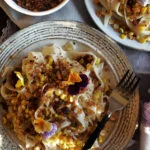 Smoked Corn Tagliatelle with Bacon Breadcrumbs