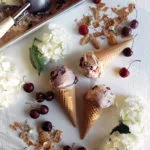 Homemade Red Wine Cherry Ice Cream