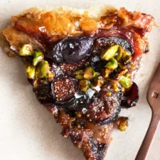 Salted Honey & Pistachio Fig Tarte Tatin
