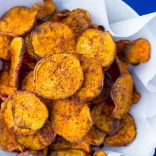 Baked BBQ Sweet Potato Chips