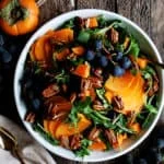 Persimmon & Arugula Salad with Maple Mustard Vinaigrette