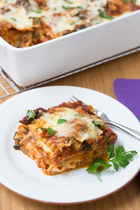 Kale and Mushroom Lasagna